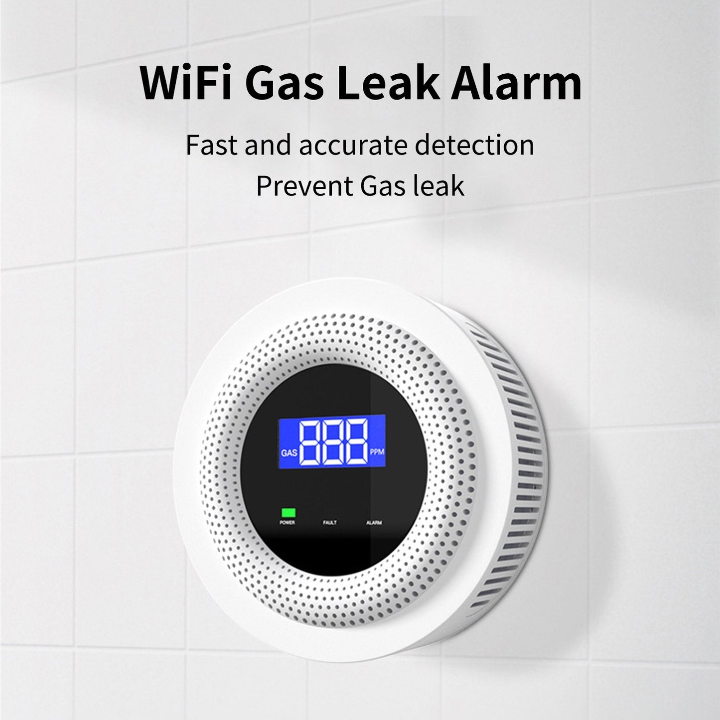 WiFi Smart Gas Leak Detector - Household Gas Alarm Sensor