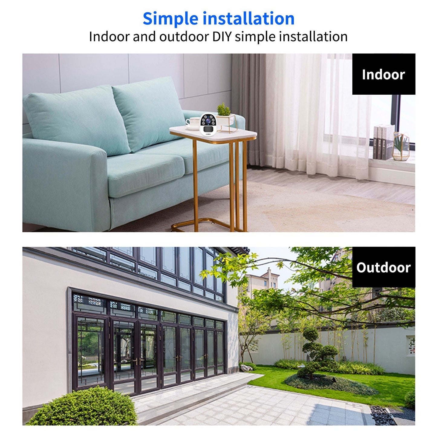 Solar-Powered 1080P WiFi Security Camera with Solar Panel