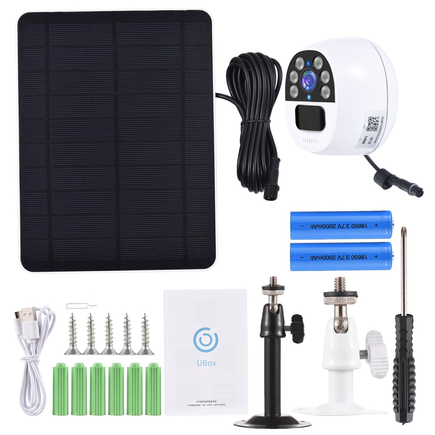 Solar-Powered 1080P WiFi Security Camera with Solar Panel