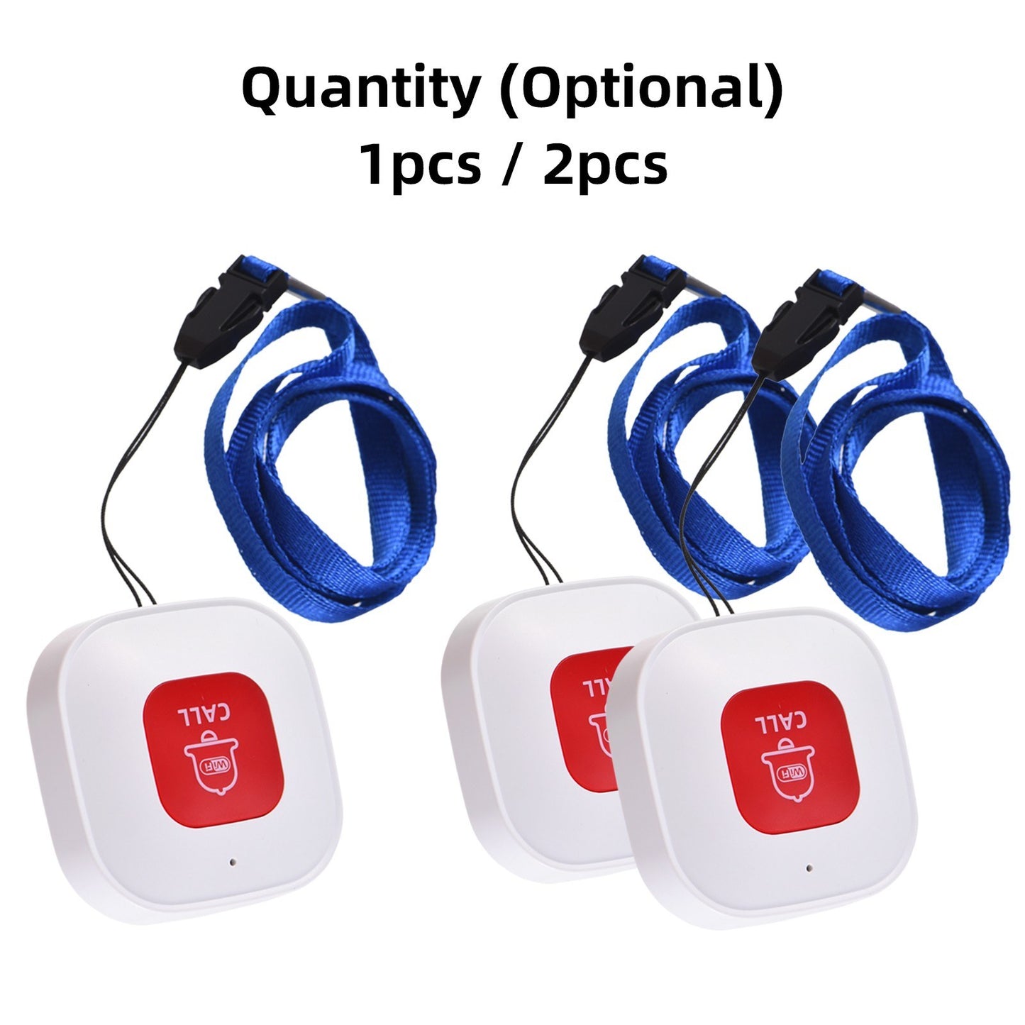 Rechargeable Mini WiFi Nurse Alert Button - 2Pack Wireless Emergency Call Pager