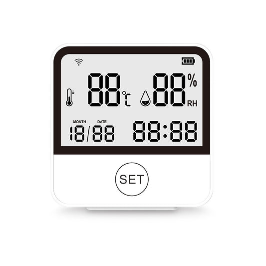 Smart WiFi Indoor Thermometer & Hygrometer with LCD Screen