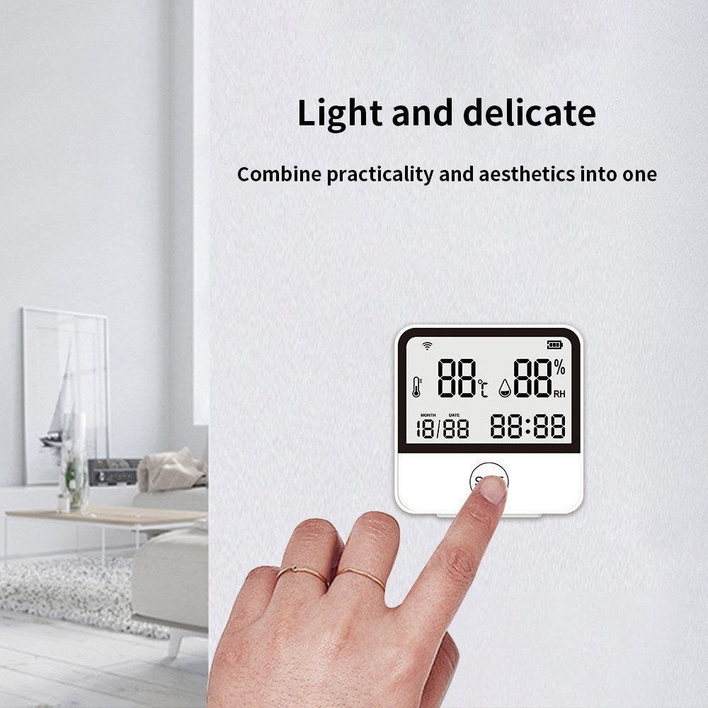 Smart WiFi Indoor Thermometer & Hygrometer with LCD Screen