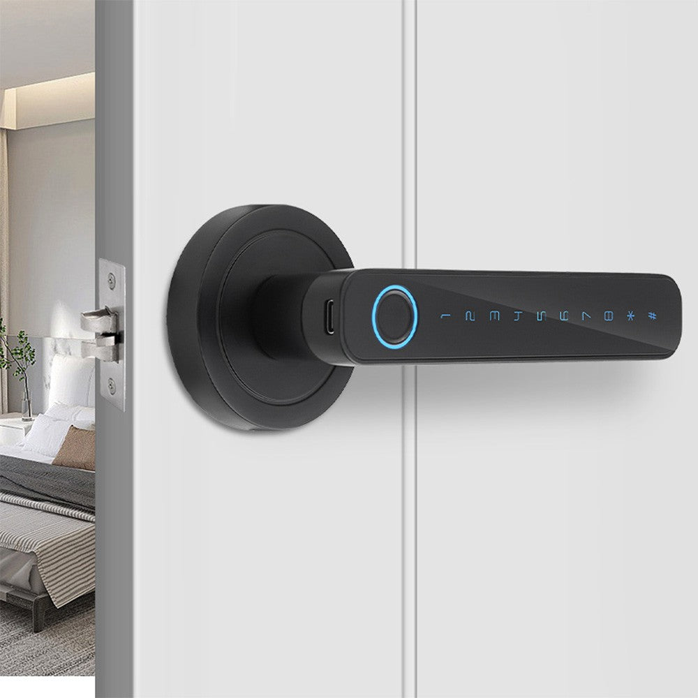 Smart Biometric 4-in-1 Keyless Door Lock with Handle Set