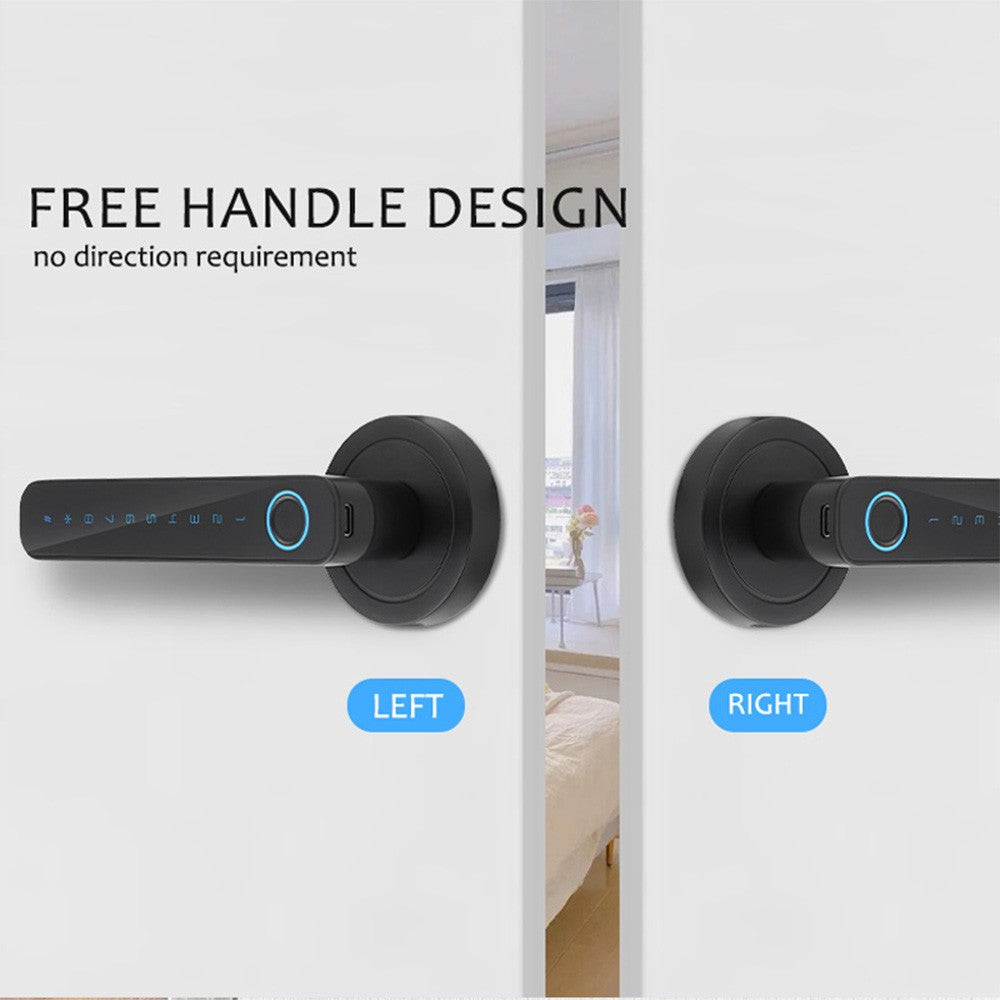 Smart Biometric 4-in-1 Keyless Door Lock with Handle Set