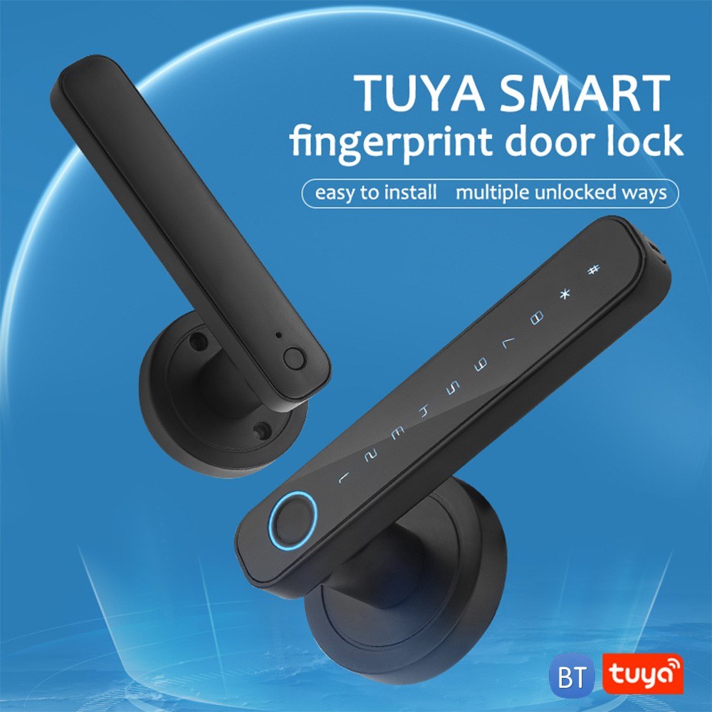 Smart Biometric 4-in-1 Keyless Door Lock with Handle Set