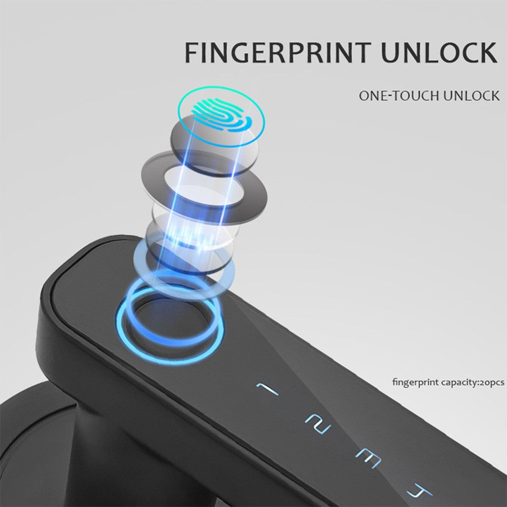 Smart Biometric 4-in-1 Keyless Door Lock with Handle Set