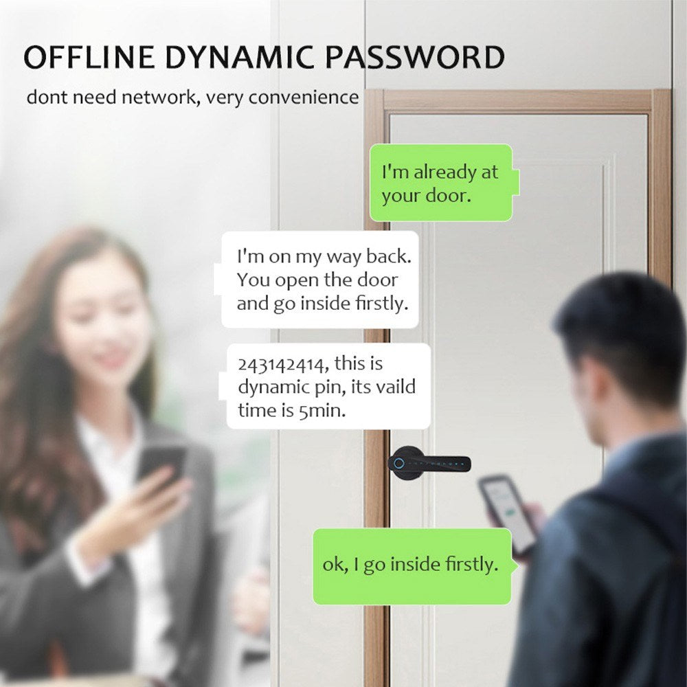 Smart Biometric 4-in-1 Keyless Door Lock with Handle Set