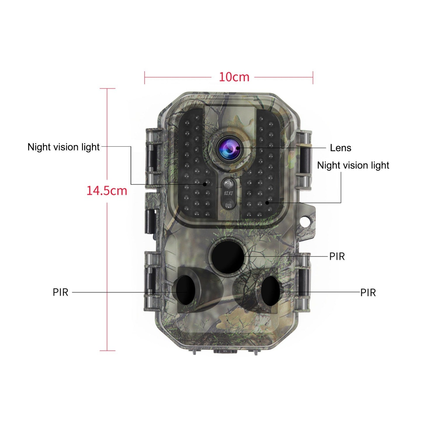 4K 30MP Trail Camera with 2-Inch IPS Screen & 48 Infrared LEDs for Hunting