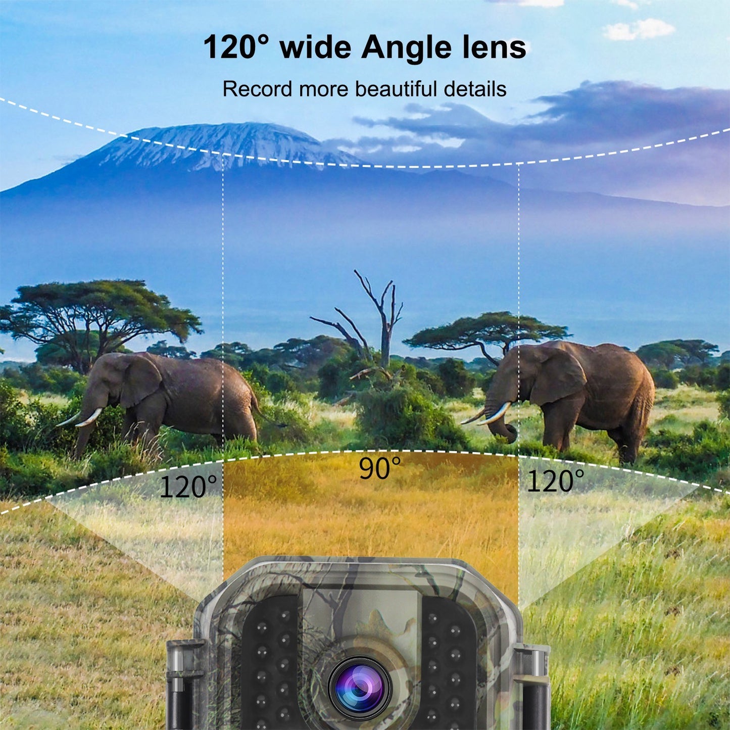 4K 30MP Trail Camera with 2-Inch IPS Screen & 48 Infrared LEDs for Hunting