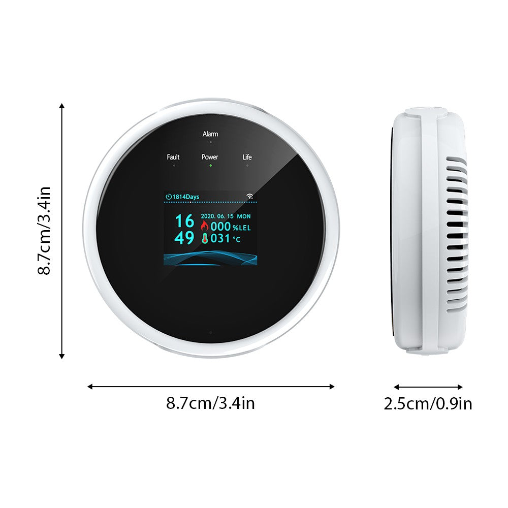 Smart WiFi Gas Leak Detector with Tuya App Control