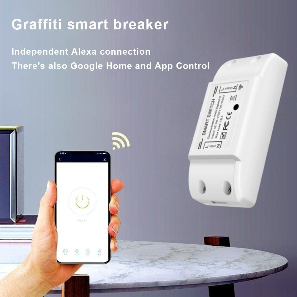 WiFi & BT Smart Switch 10A 2200W Dual Mode On/Off Universal Home Automation Module