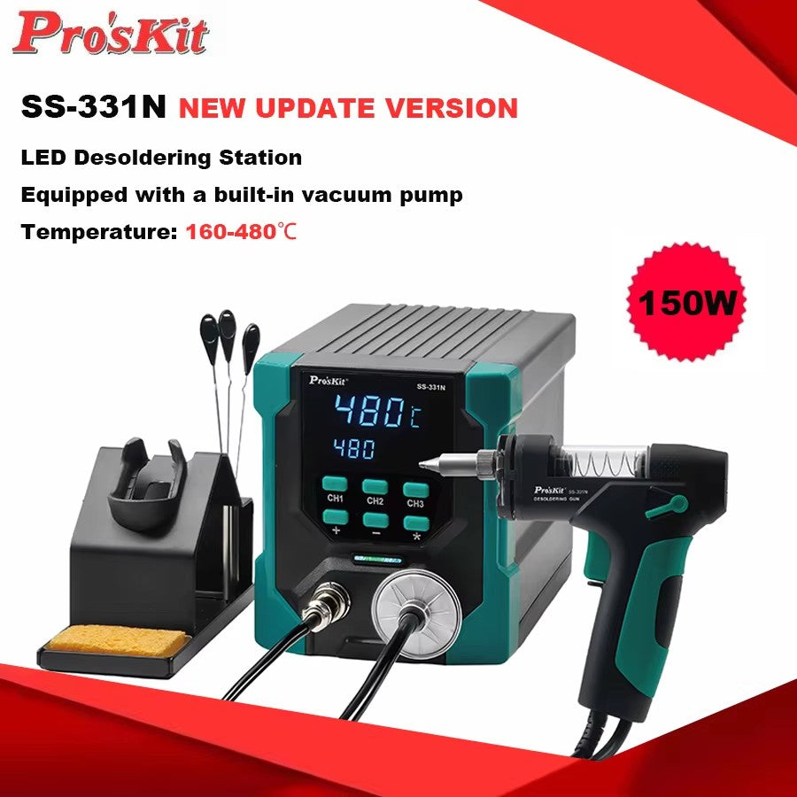 Pro’sKit SS-331N Digital Desoldering Station | Electric Vacuum Solder Remover 110–240V