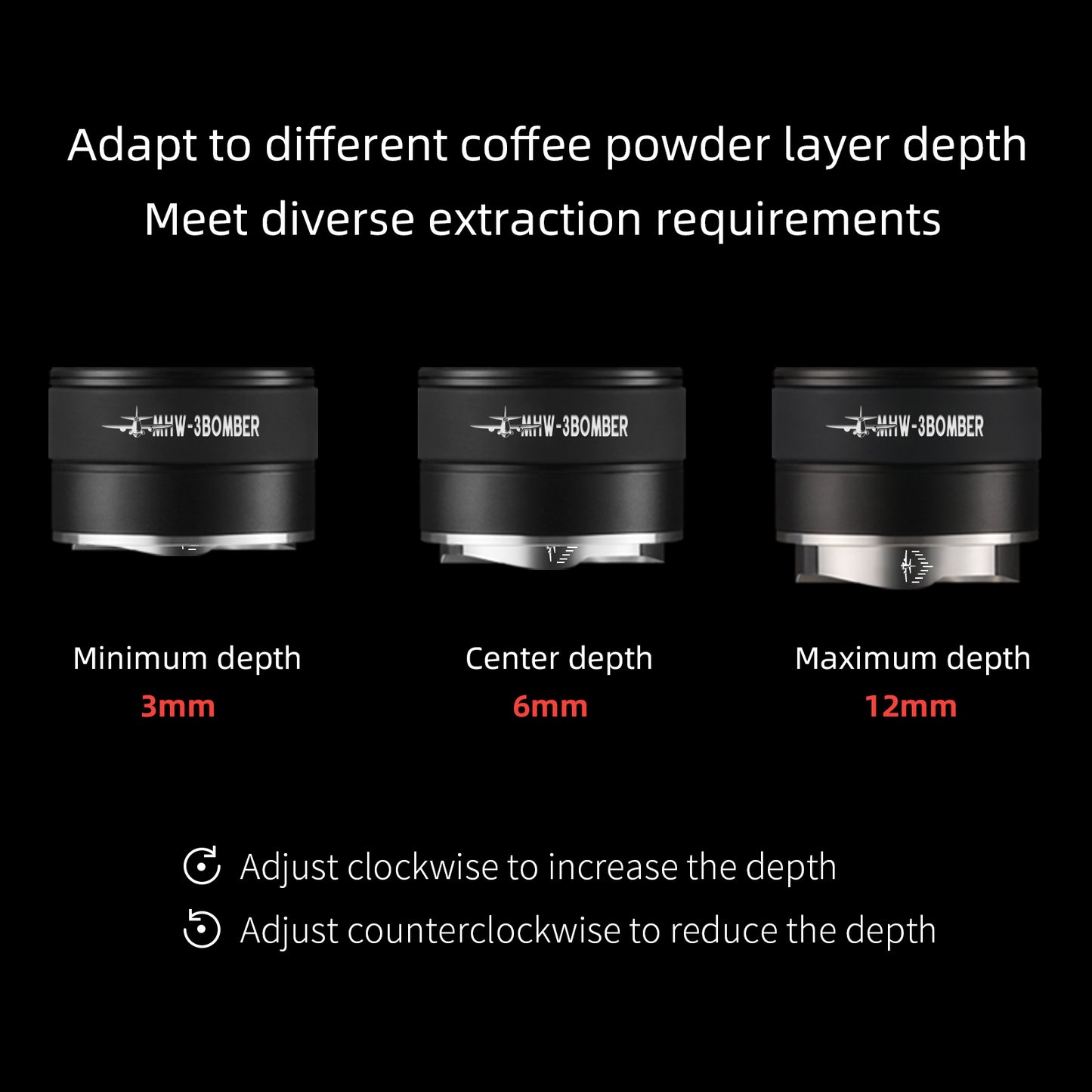 MHW-3BOMBER YU Series 58mm Espresso Distribution Tool