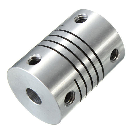 Flexible Shaft Coupling for CNC Stepper Motors, OD 18x25mm, 6.35mm to 8mm Connector