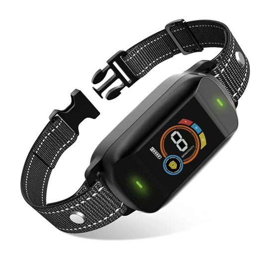 Smart Waterproof Rechargeable Dog Training Collar with Color Display, Beep, Vibration, Safe & Shock Modes