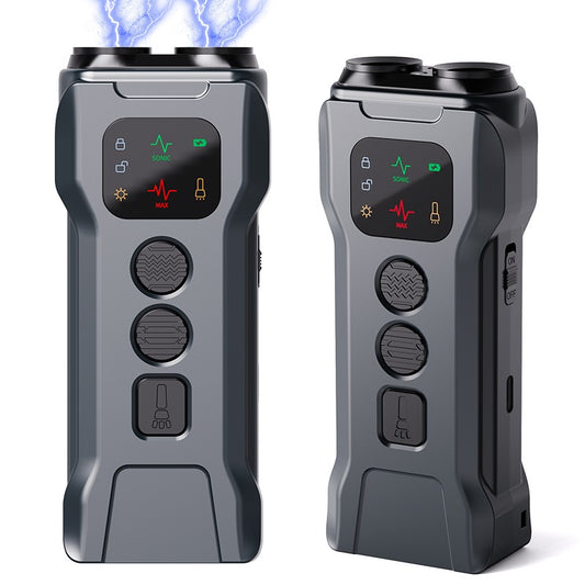 P9 Smart Ultra-Sonic Dog Bark Deterrent Device with LED, Rechargeable Anti-Barking Trainer for Indoor & Outdoor Use