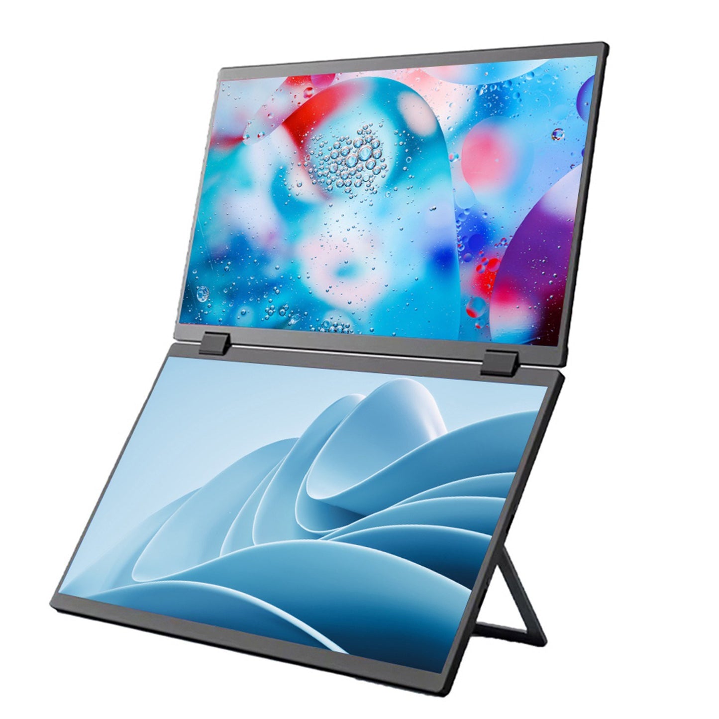 15.6 Ultra-Thin 1080P Dual Monitor Laptop Extender - Foldable 60Hz External Display for PC, Phone & Game Consoles