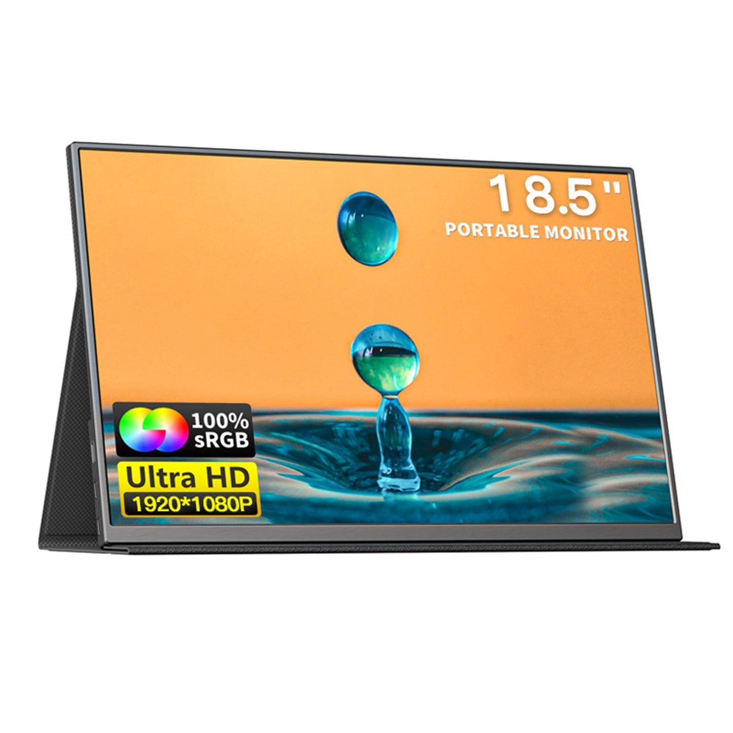18.5-Inch 1080P Portable IPS Monitor for Switch/PS4/XBOX, 100Hz, 100% sRGB, Dual Speakers, Detachable Stand Cover