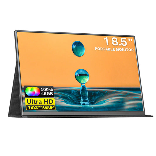 18.5-Inch 1080P Portable IPS Monitor for Switch/PS4/XBOX, 100Hz, 100% sRGB, Dual Speakers, Detachable Stand Cover