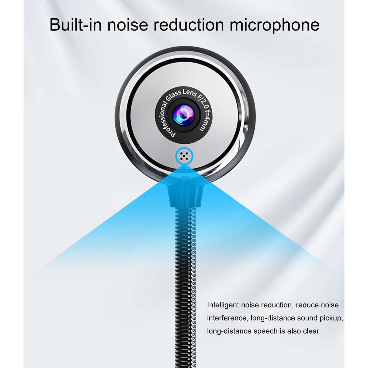 SADA A09 USB Desktop Camera: HD 1080P, Manual Focus, Wide Angle, Rotatable, Height Adjustable, Mic-Equipped for Conferencing & Streaming