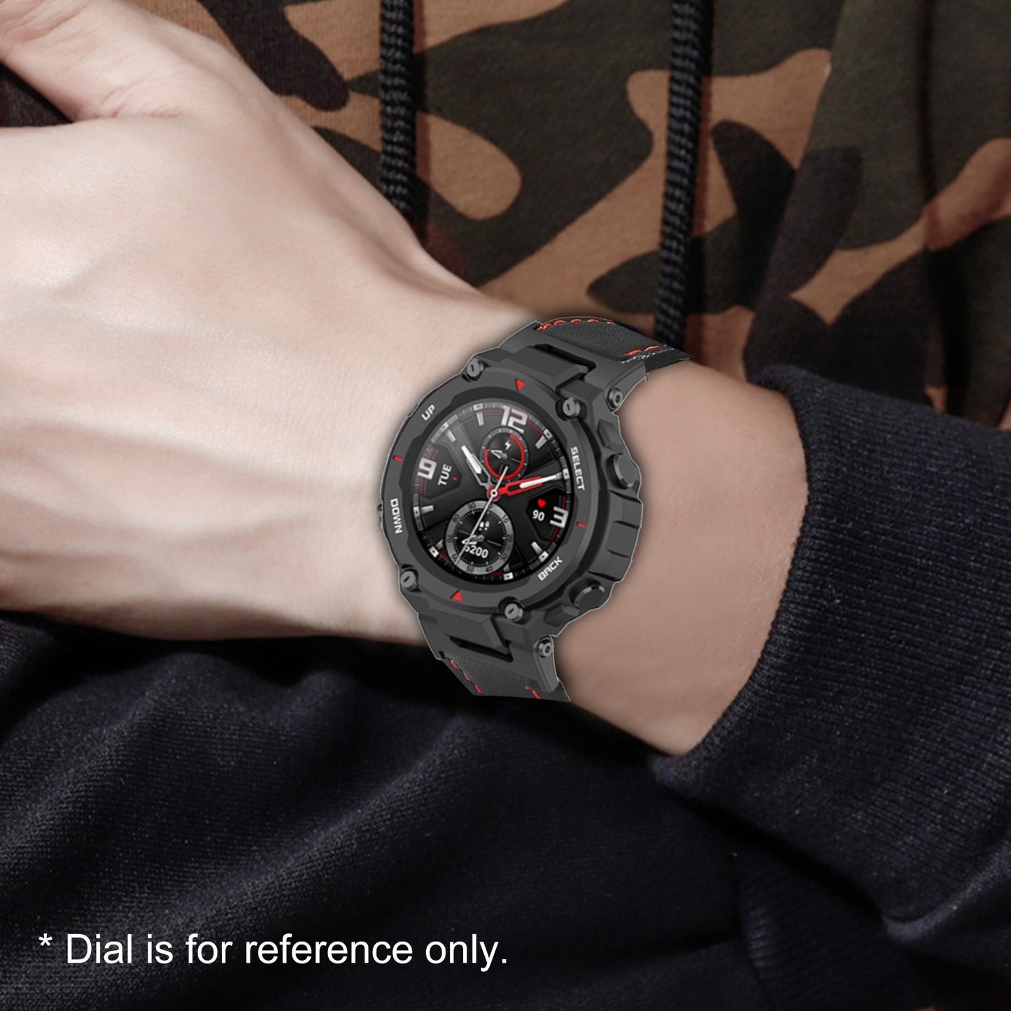 Leather Watch Strap Compatible with Amazfit T-Rex/T-Rex Pro
