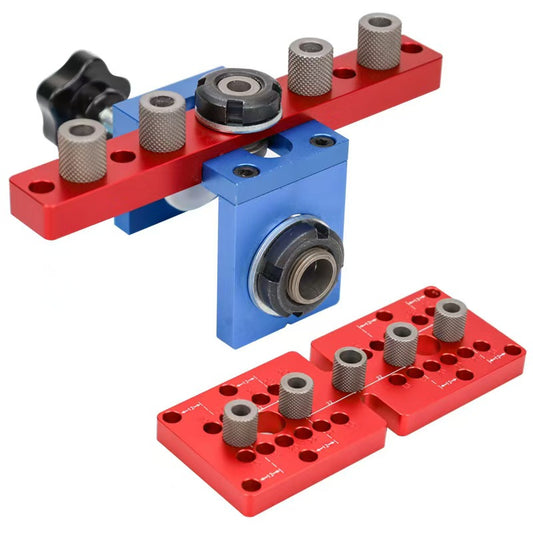 X150C 3-in-1 Self-Centering Doweling Jig Kit for Woodworking, Hole Punch Locator & Drill Guide for Cabinet Hardware