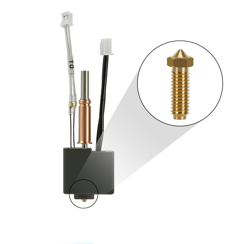 Kobra 3 3D Printer Hotend Extruder Kit 24V 50W with 0.4mm Brass Nozzle - No Heat Sink