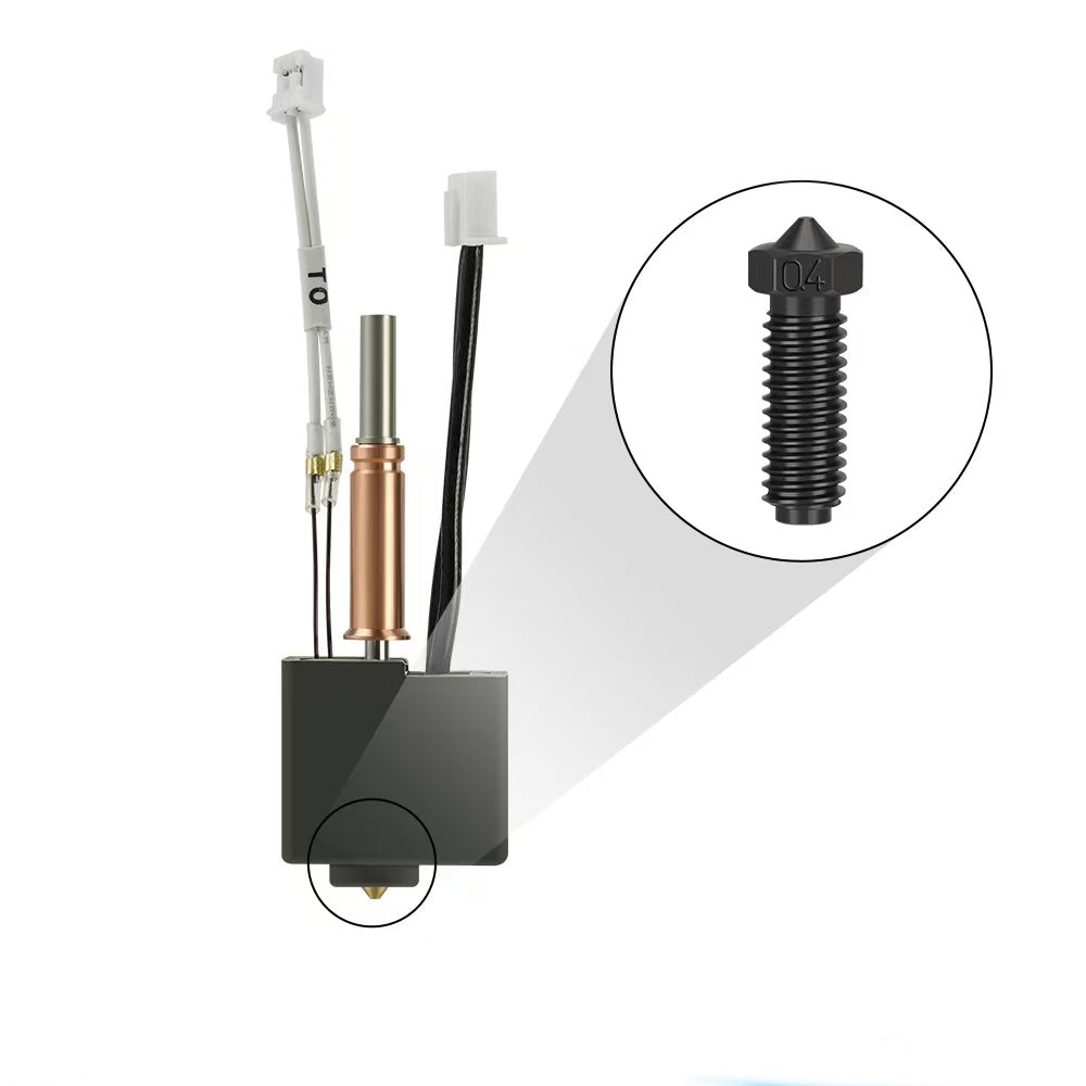 Kobra 3 3D Printer Hotend Extruder Kit 24V 50W with 0.4mm Brass Nozzle - No Heat Sink