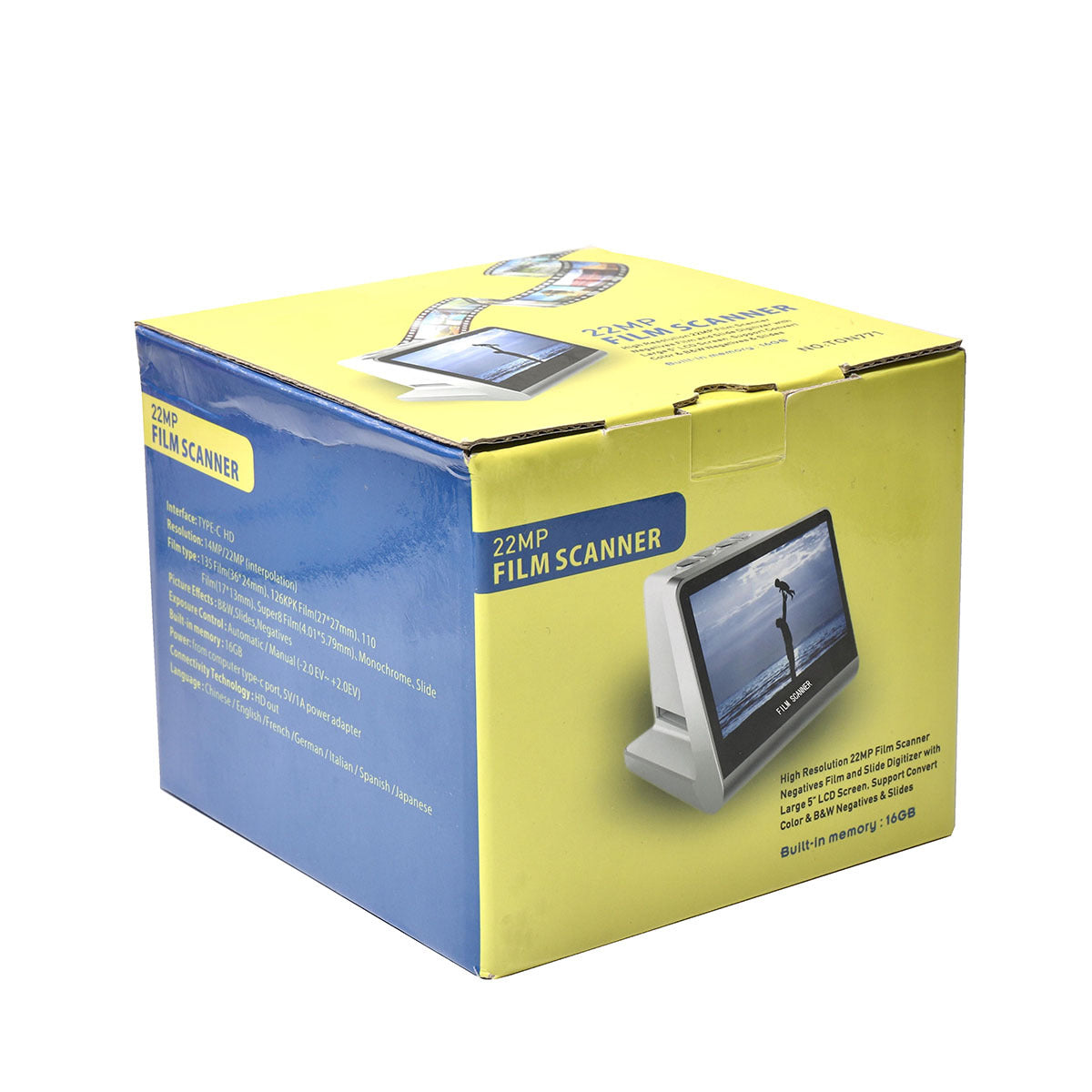 14MP/22MP 5-inch HD Film Scanner for 135/126/110mm & Super 8 Film