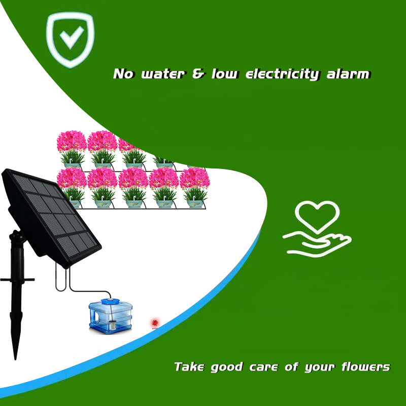 Solar-Powered Automatic Drip Irrigation System for Outdoor Potted Plants – Water Timer & Micro-Drip Watering Solution