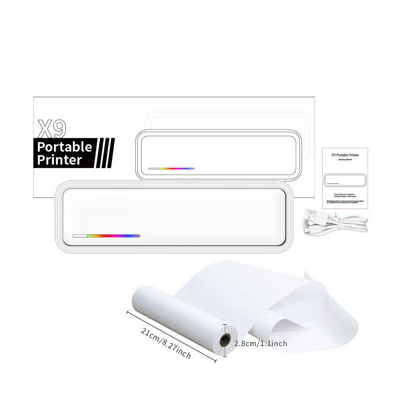 Portable A4 Thermal Paper Printer - Compact, Wireless, and Inkless Printing Solution