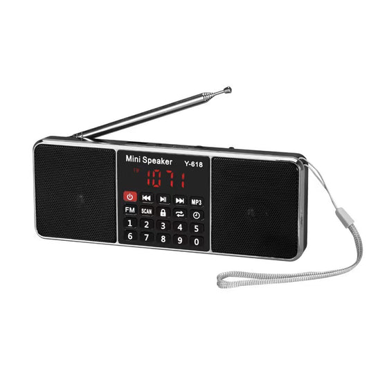 Bluetooth Speaker & Portable Radio - AM/FM Receiver, MP3 Player, Rechargeable, AUX, Telescopic Antenna