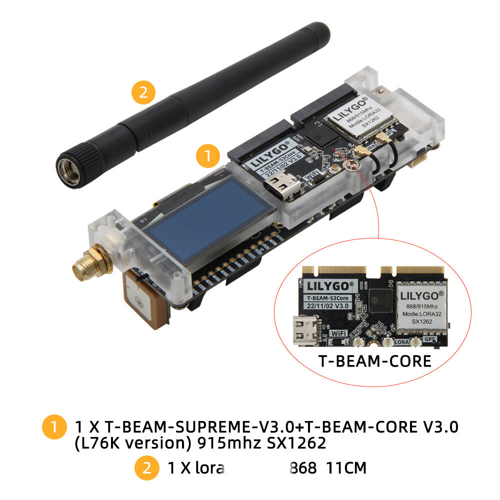 LILYGO® T-Beam SUPREME ESP32-S3+LoRa+GPS+OLED
