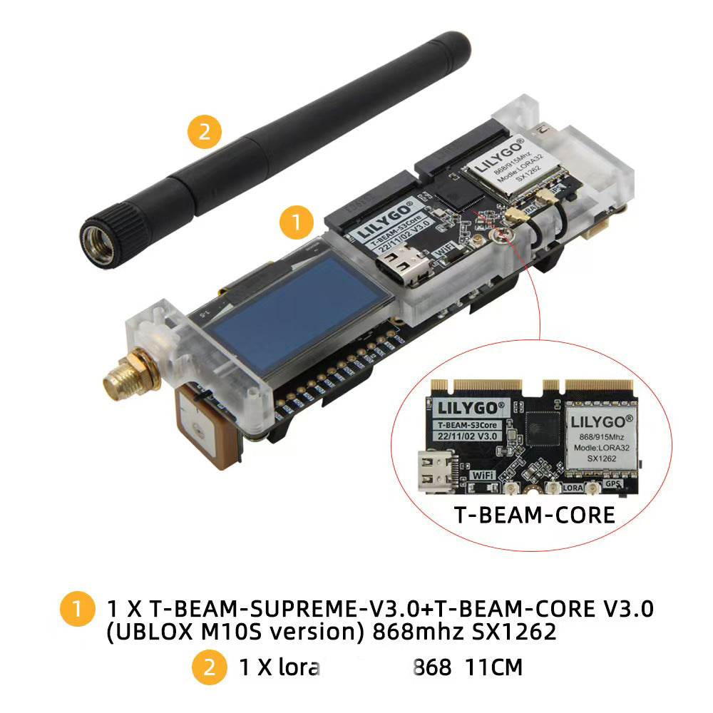 LILYGO® T-Beam SUPREME ESP32-S3+LoRa+GPS+OLED