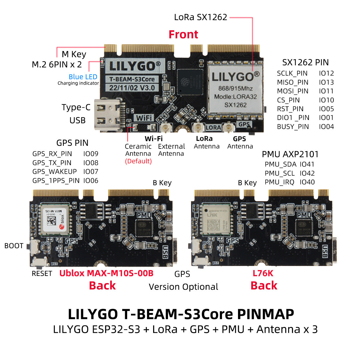 LILYGO® T-Beam SUPREME ESP32-S3+LoRa+GPS+OLED