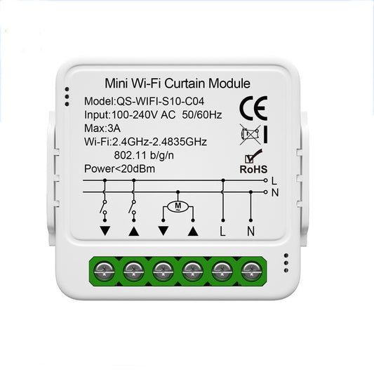 Tuya ZigBee/WiFi Smart Curtain Switch – 5-Pack Set with Voice Control (QS-S10-C04)