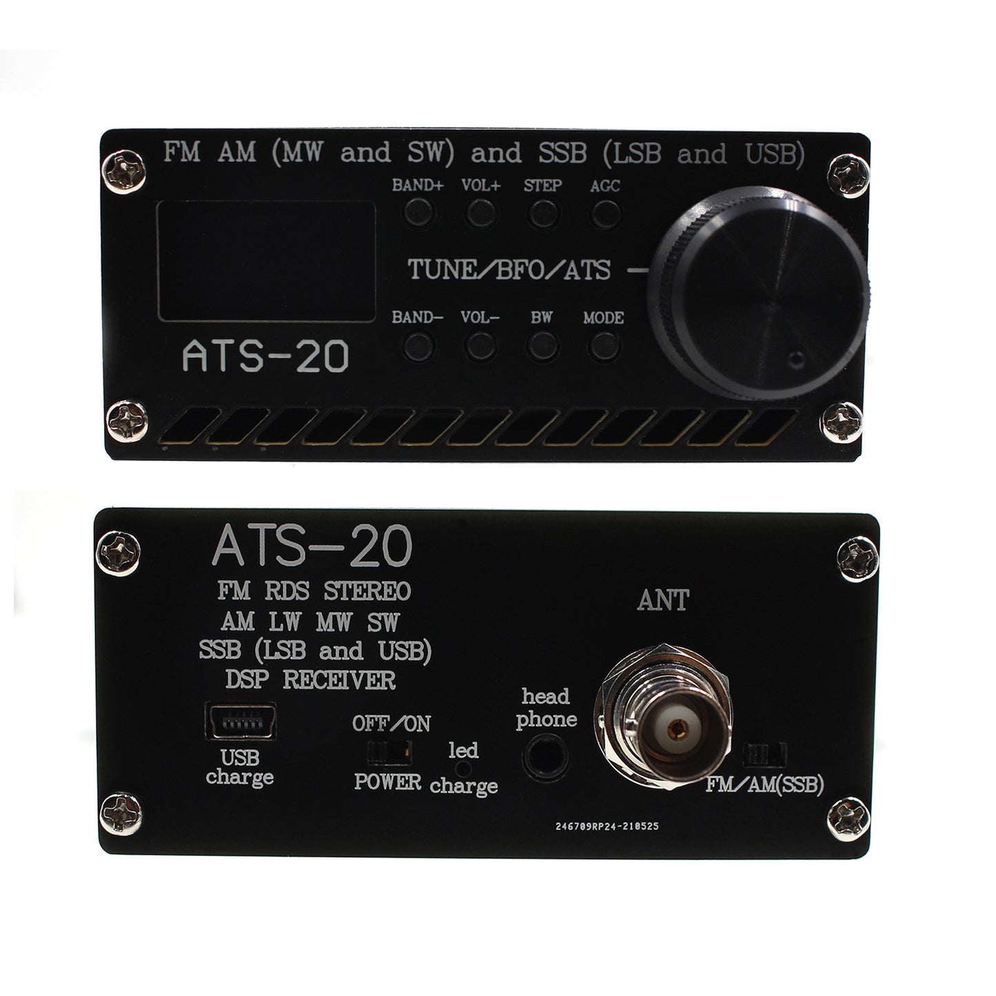 ATS-20 SI4735 Full-Wave Radio Receiver: FM, AM (MW & SW), SSB (LSB & USB) - Covers Commercial & Ham Bands