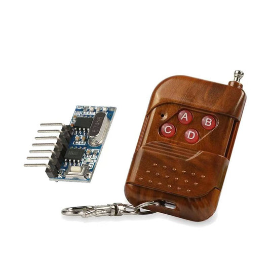 GERMA 4-Button RF 433MHz Remote Control & Receiver Kit with EV1527 Decoding