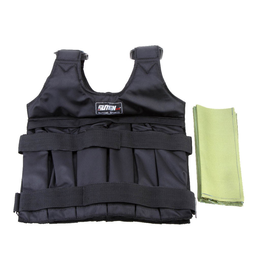 Adjustable 50kg Weighted Vest for Exercise, Boxing, and Training (Empty)