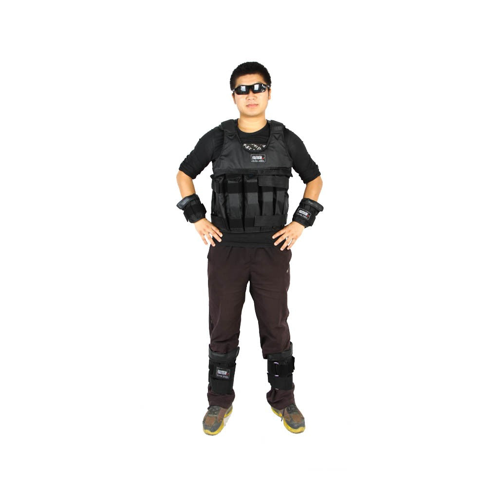 Adjustable 50kg Weighted Vest for Exercise, Boxing, and Training (Empty)