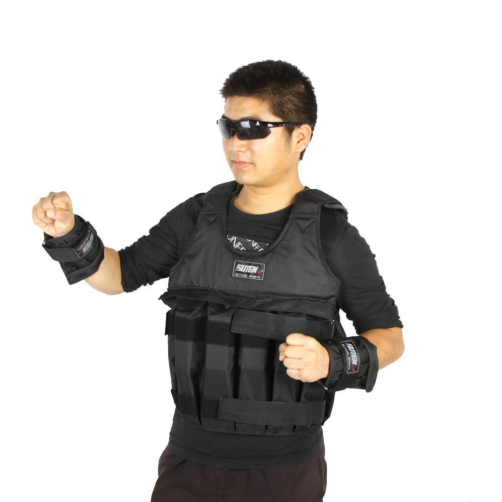 Adjustable 50kg Weighted Vest for Exercise, Boxing, and Training (Empty)