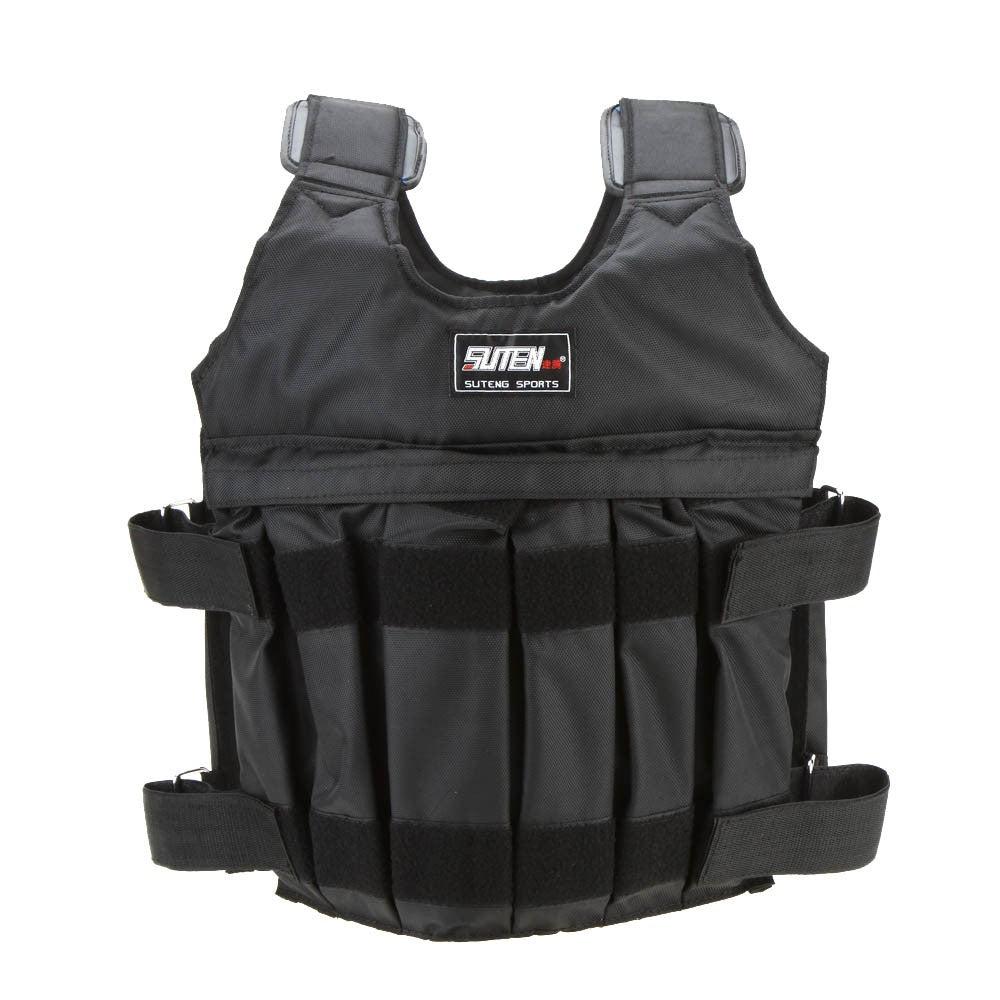 Adjustable 50kg Weighted Vest for Exercise, Boxing, and Training (Empty)
