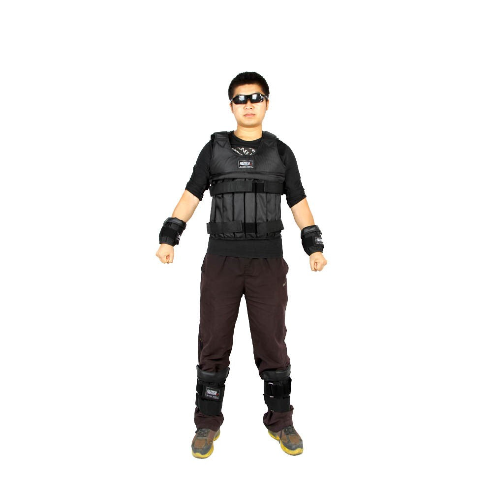 Adjustable Weighted Vest for Exercise Training with Sand Weight Loading (Empty)
