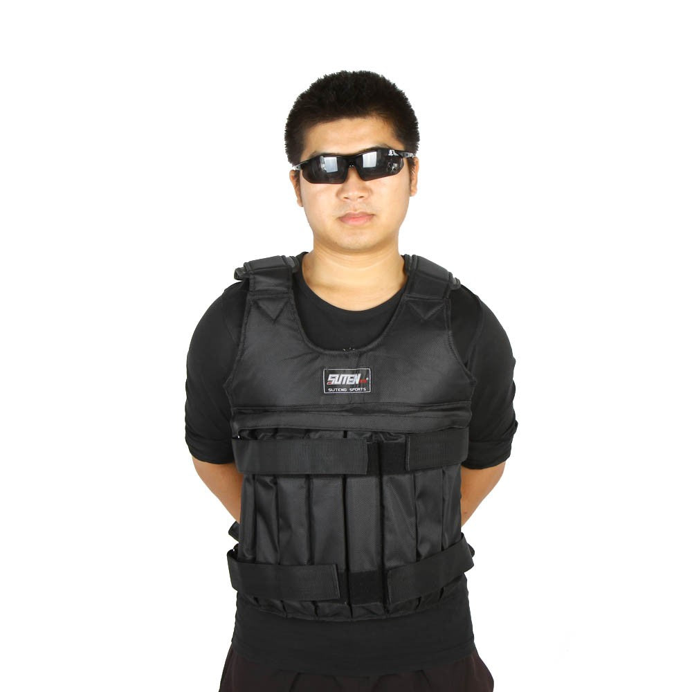 Adjustable Weighted Vest for Exercise Training with Sand Weight Loading (Empty)