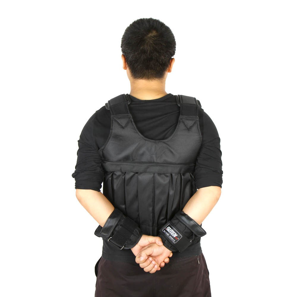 Adjustable Weighted Vest for Exercise Training with Sand Weight Loading (Empty)