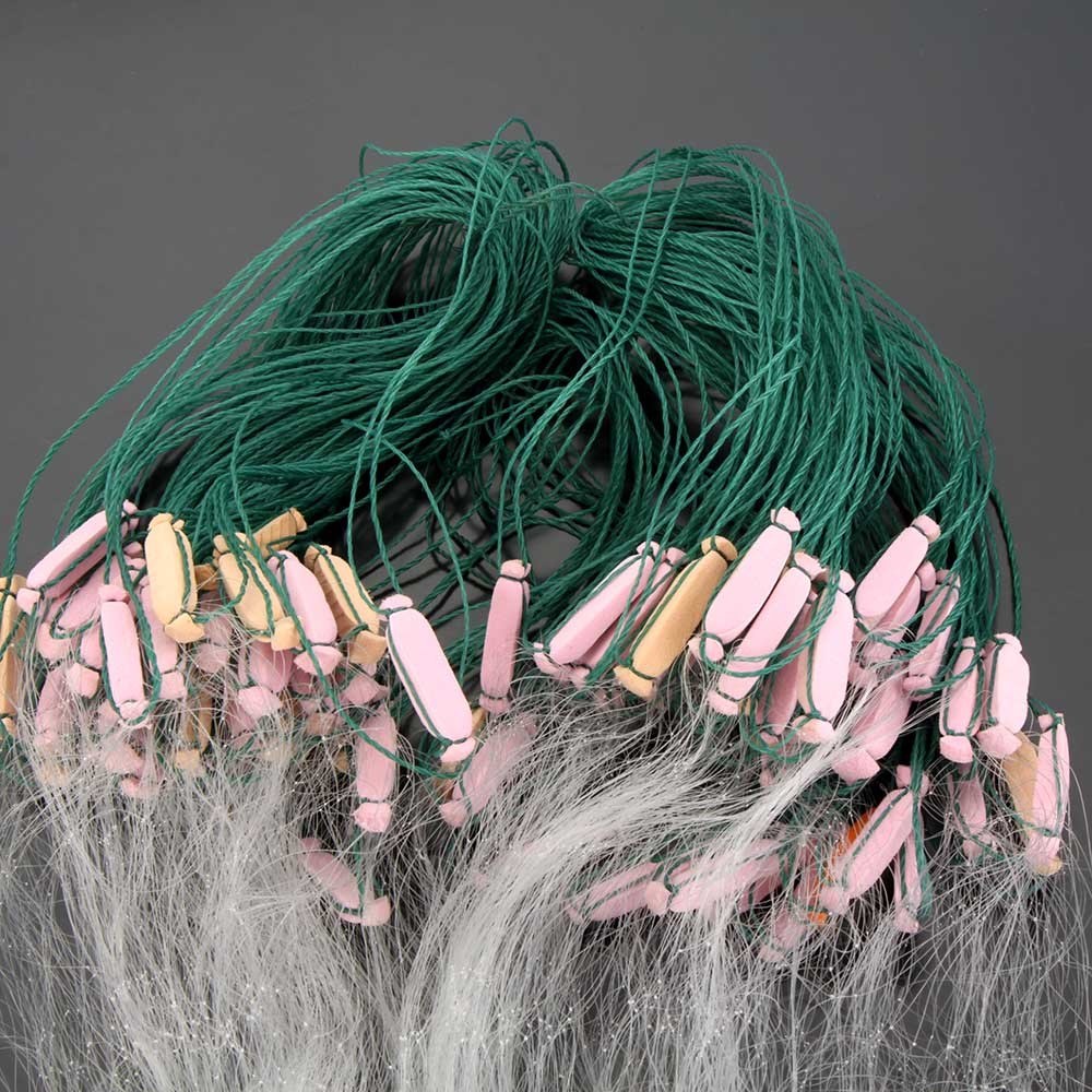 25m 3-Layer Monofilament Gill Fishing Net with Floats