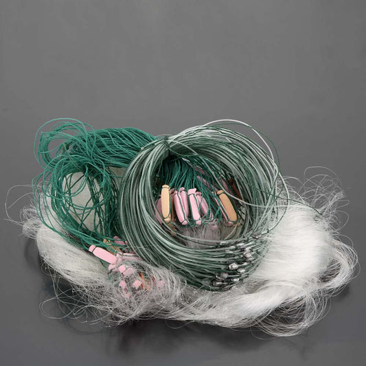 25m 3-Layer Monofilament Gill Fishing Net with Floats