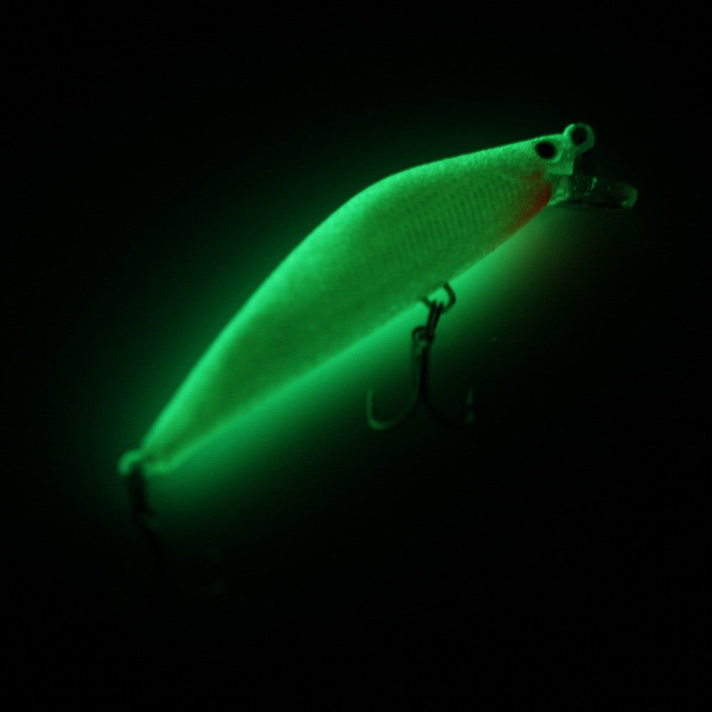 3D Luminous Minnow Fishing Lure - 82mm, 8g Hard Bait with Dual Treble Hooks
