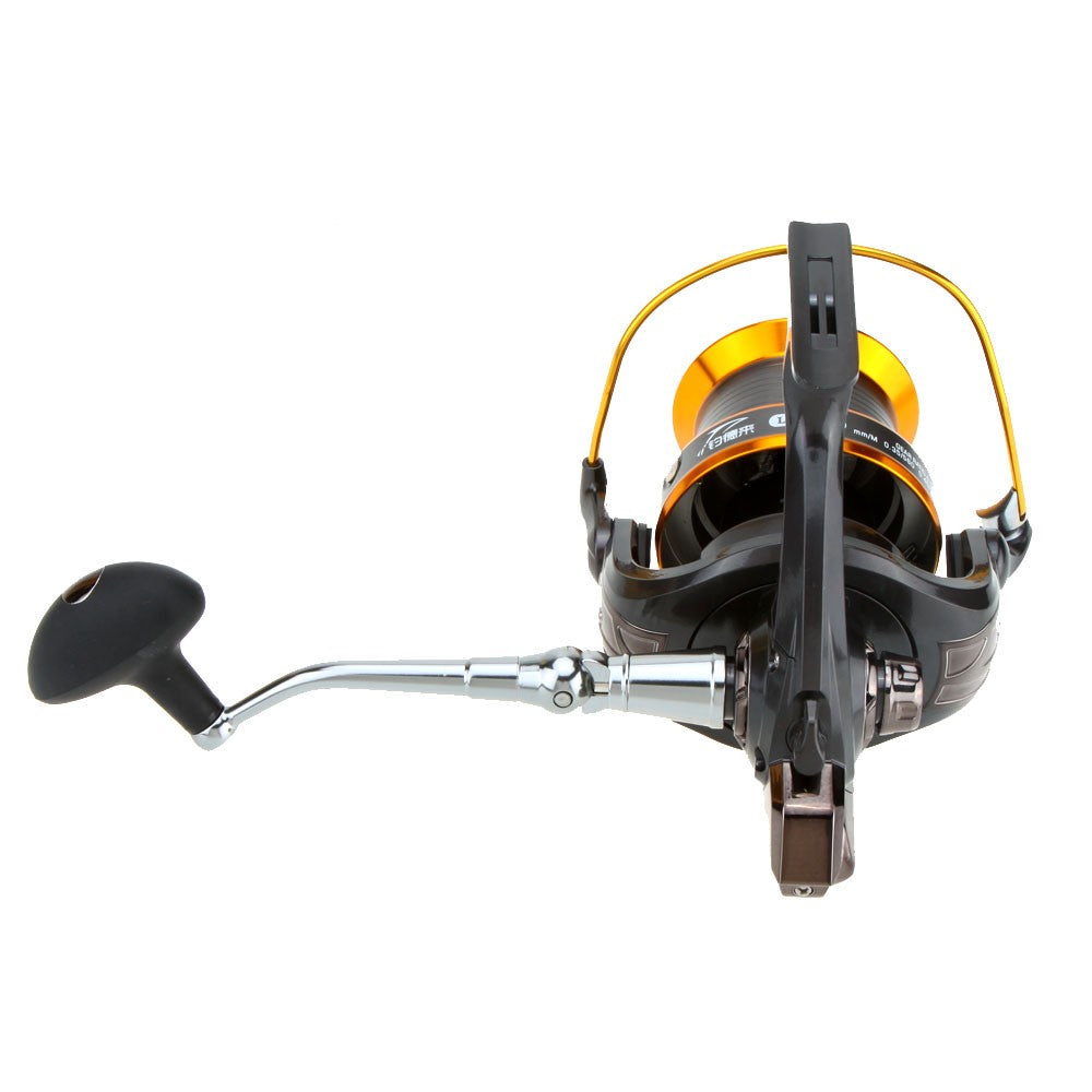 LJ9000 High-Speed Metal Spinning Reel, 13-Bearing Interchangeable Sea Fishing Wheel, 4.11:1 Gear Ratio