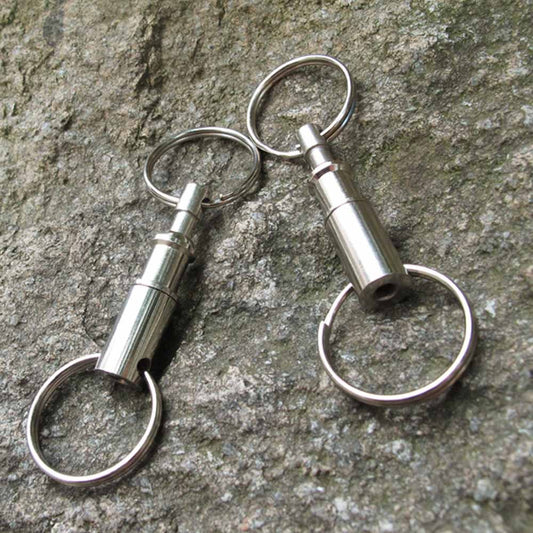 5-Piece Quick Release Detachable Keychain with Two Split Rings